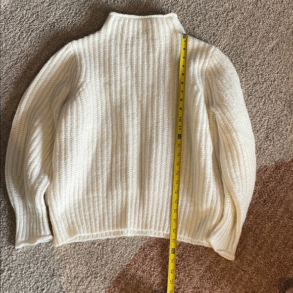 Madewell Size S Cozy Cream Mock Turtleneck Wool-blend Sweater - Picture 3 of 10